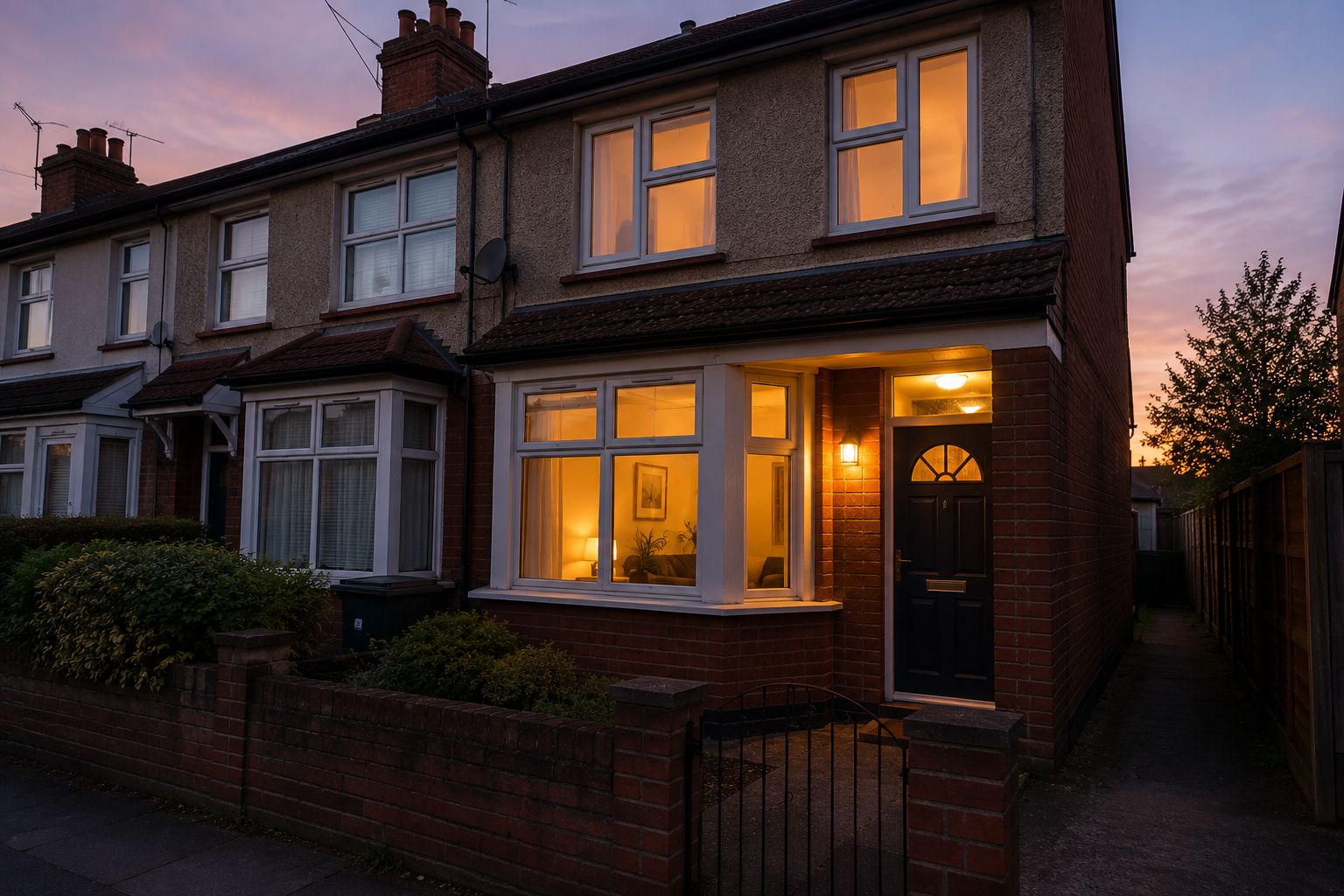 A quiet family home in the evening