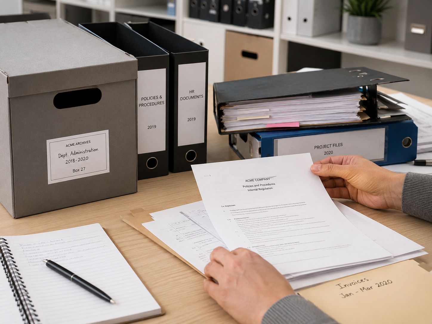 A Liquidator reviewing Company files